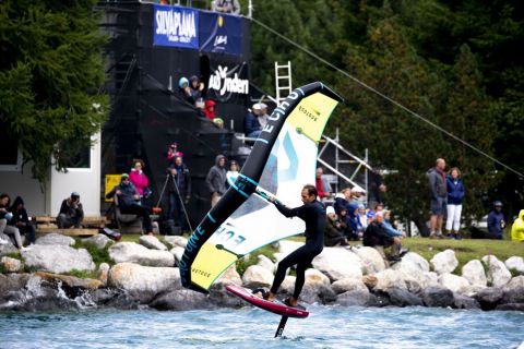 Vanora Engadinwind by Dakine 2020. 

Wing Foil Exhibition.

Wing Foil exhibition event by the newly founded GWA Global Wingsports Association. The contest is runned in the disciplines racing and freestyle, on Sunday August 16 on Lake St. Moritz and on Monday, August 17 on Lake Sivaplana.
{iptcday0} {iptcmonthname}, {iptcyear4}

© Sailing Energy / Engadinwind 2020