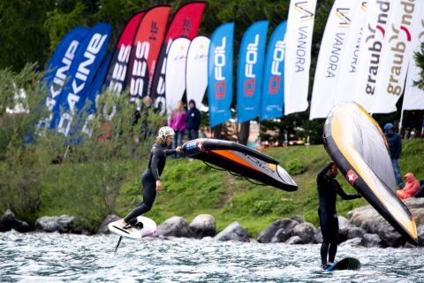 Vanora Engadinwind by Dakine 2020. 

Wing Foil Exhibition.

Wing Foil exhibition event by the newly founded GWA Global Wingsports Association. The contest is runned in the disciplines racing and freestyle, on Sunday August 16 on Lake St. Moritz and on Monday, August 17 on Lake Sivaplana.
{iptcday0} {iptcmonthname}, {iptcyear4}

© Sailing Energy / Engadinwind 2020