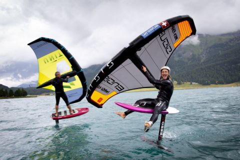 Vanora Engadinwind by Dakine 2020. 

Wing Foil Exhibition.

Wing Foil exhibition event by the newly founded GWA Global Wingsports Association. The contest is runned in the disciplines racing and freestyle, on Sunday August 16 on Lake St. Moritz and on Monday, August 17 on Lake Sivaplana.
{iptcday0} {iptcmonthname}, {iptcyear4}

© Sailing Energy / Engadinwind 2020