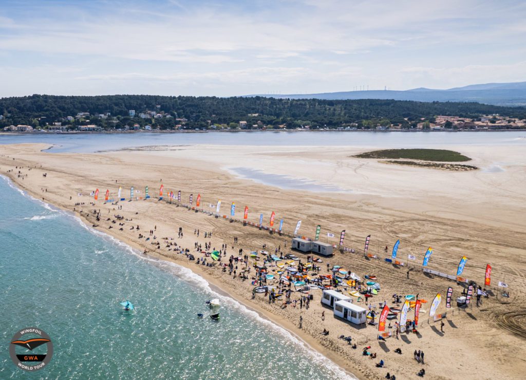 Drone shot of the Mondial Du Vent Event