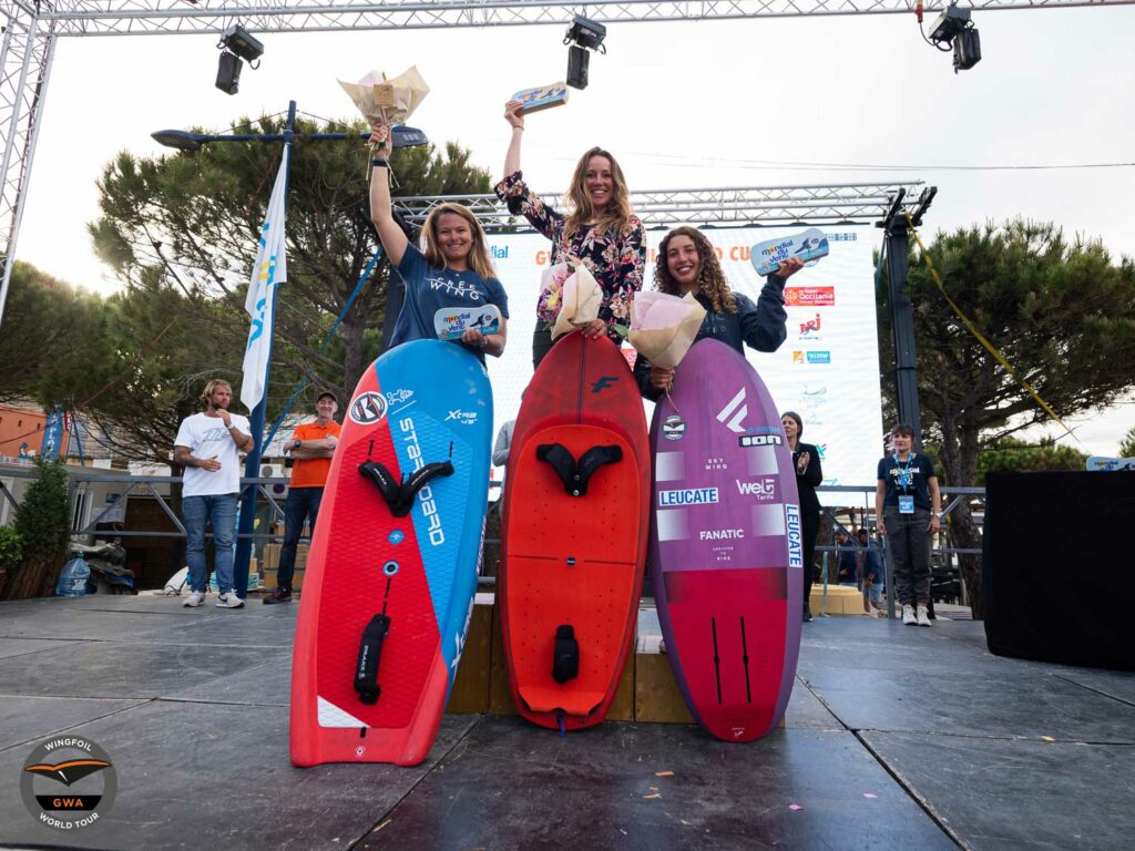 Leucate Surf-Slalom women's podium