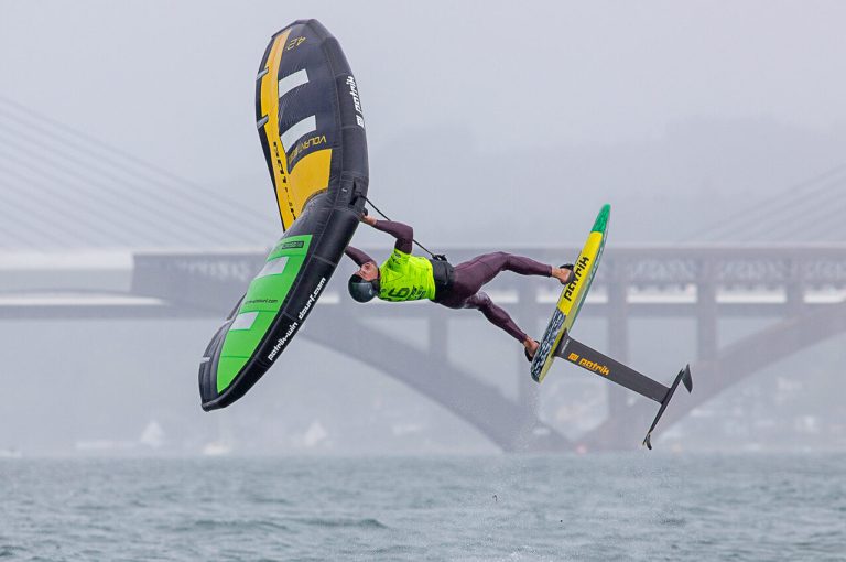 Image for Bastien Escofet and Orane Ceris win the GWA Wingfoil Surf-Freestyle European Championships